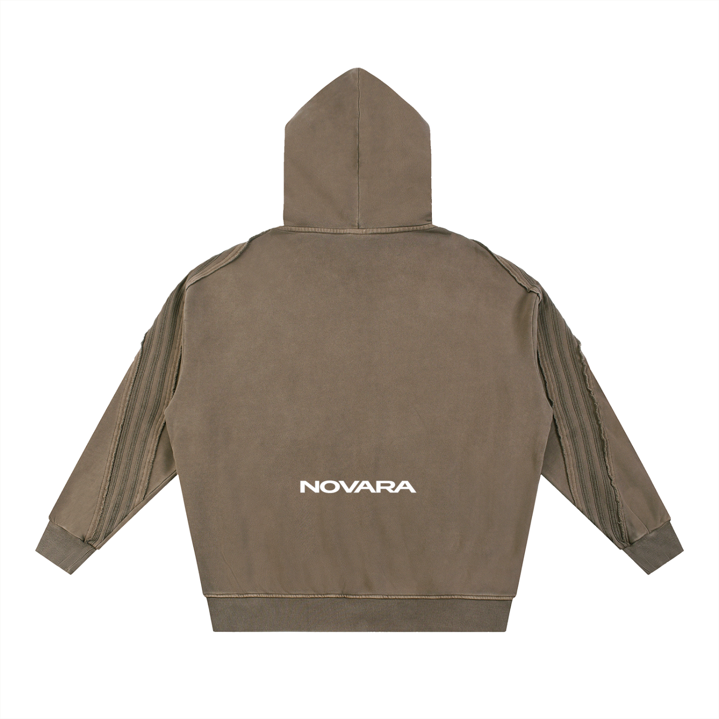 Snow Washed Tape Raw Edge Zip Hoodie ODMPOD Novara Shop