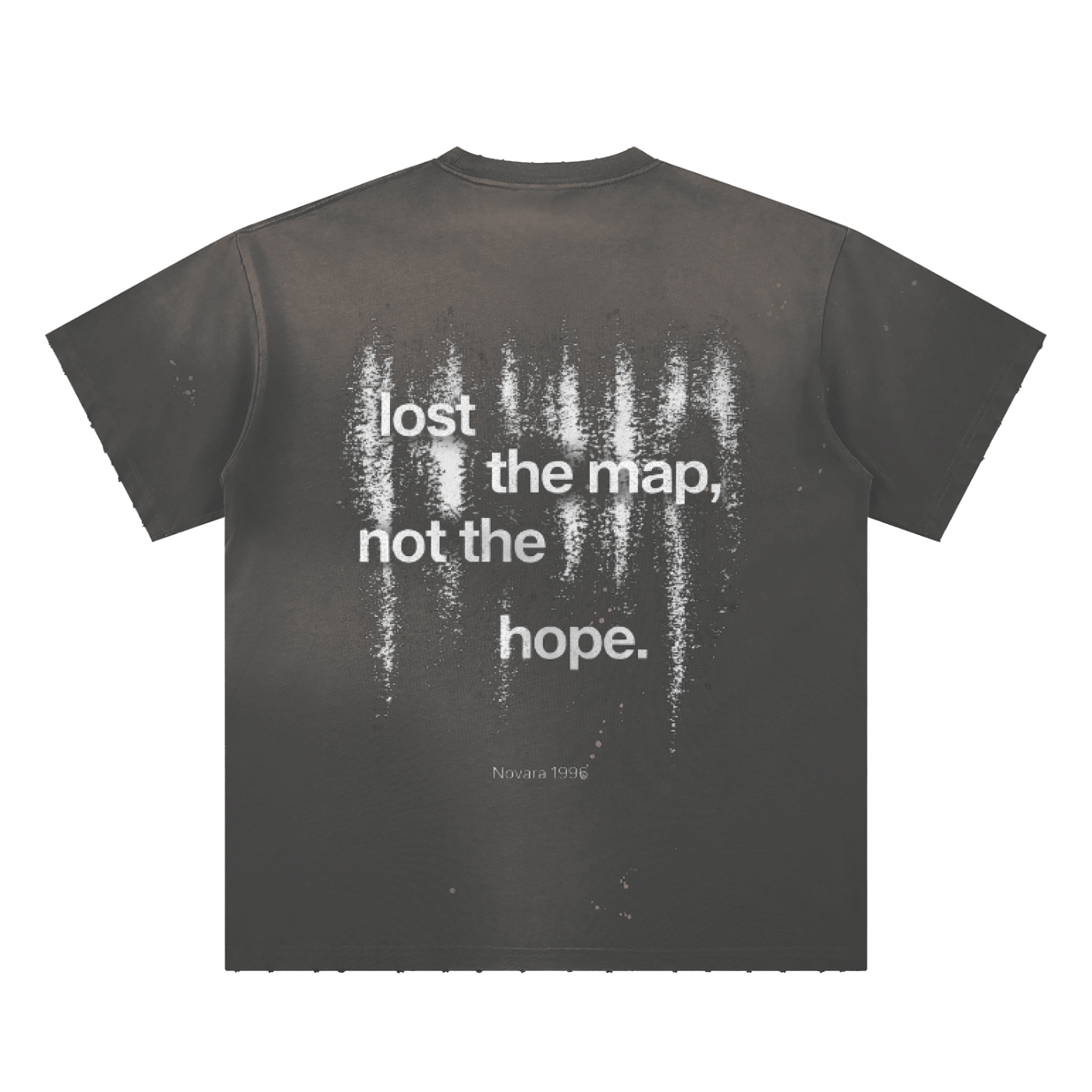 Novara Hand-Frayed Sunfade Paint Splatter T-Shirt ODMPOD Novara Shop