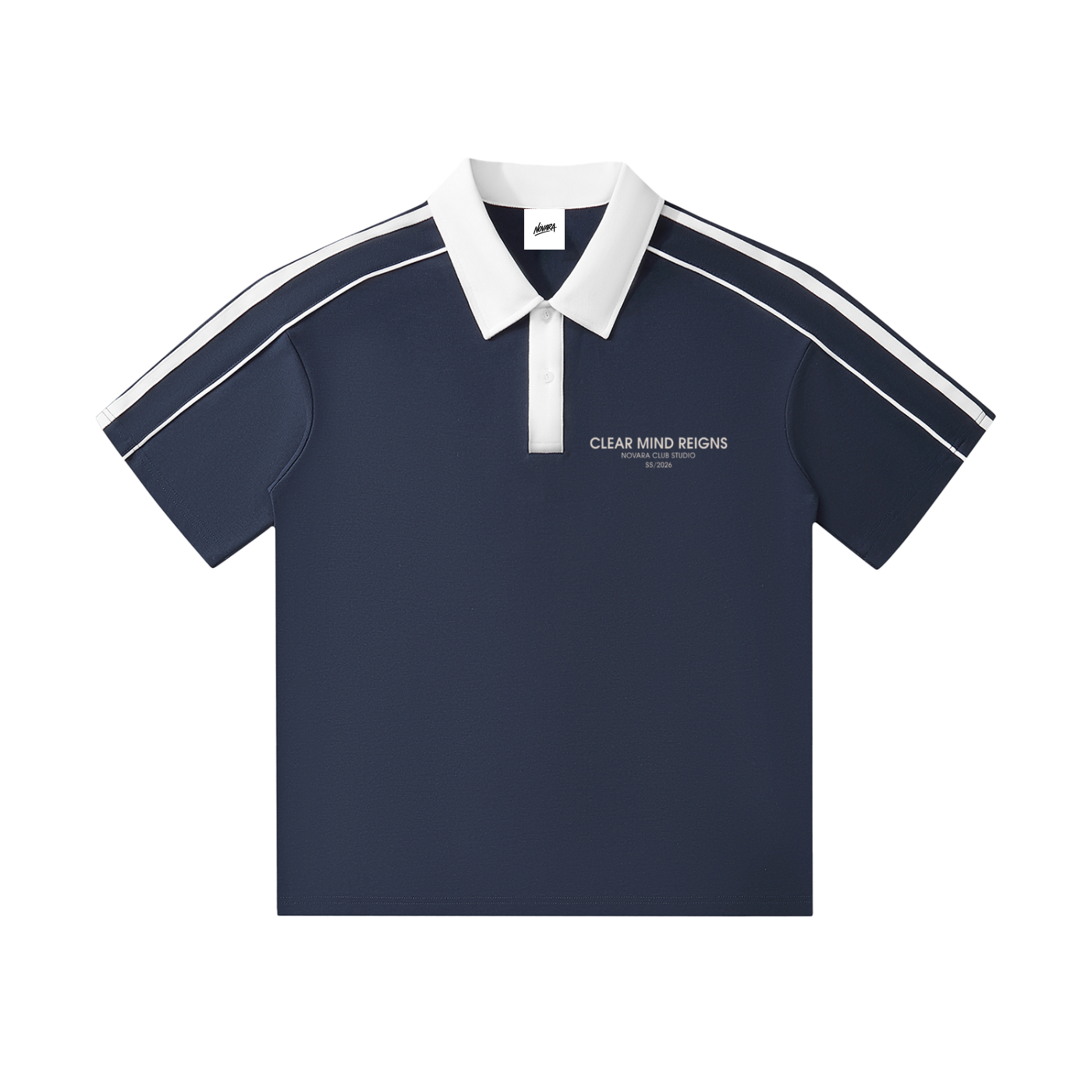 Contrast Collar Short-Sleeve Polo Shirt ODMPOD Novara Shop
