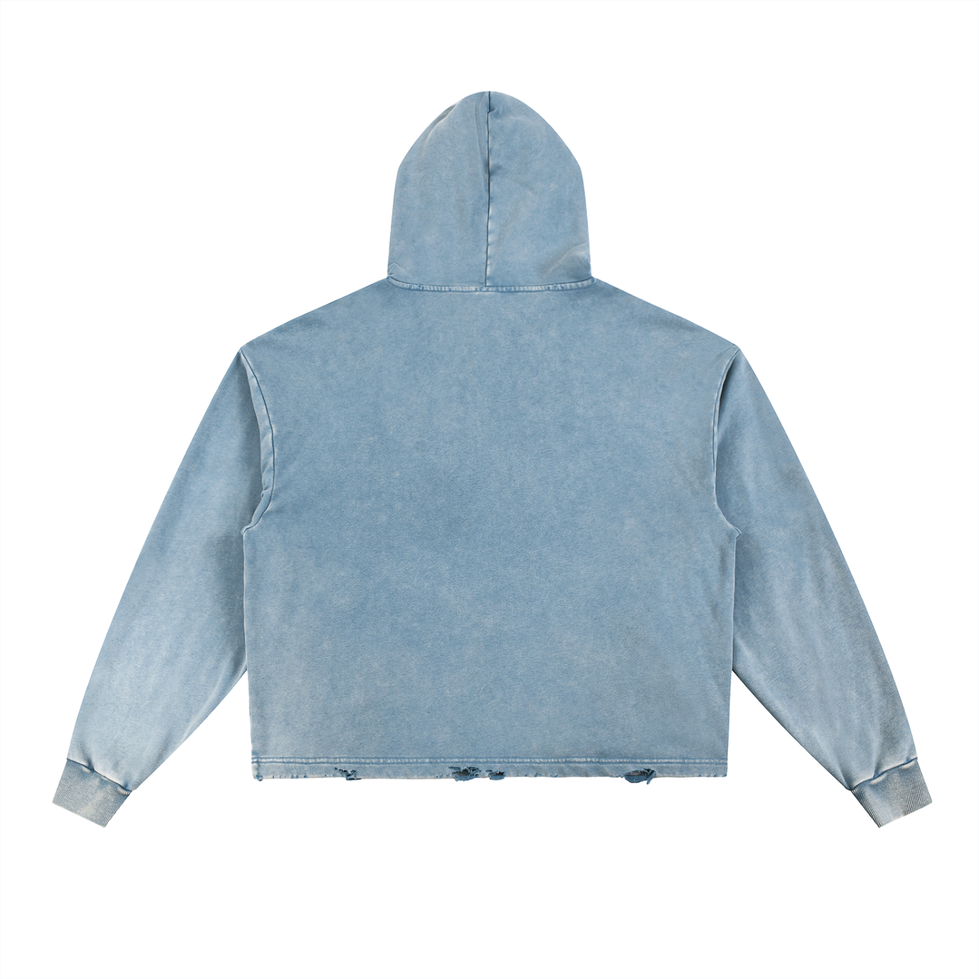 Vintage Washed Frayed-Hem Hoodie ODMPOD Novara Shop