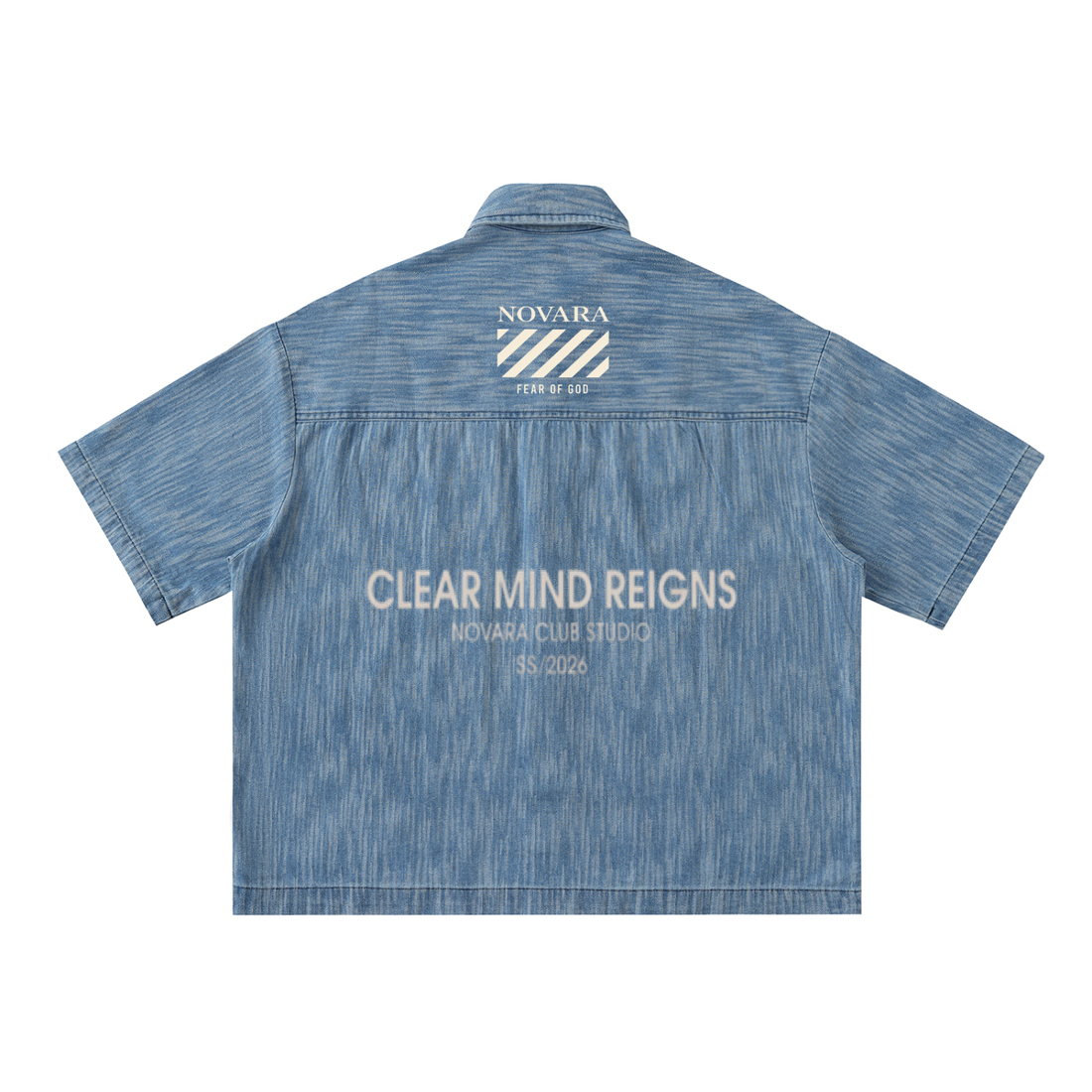 Distressed Wash Short-Sleeve Shirt ODMPOD Novara Shop