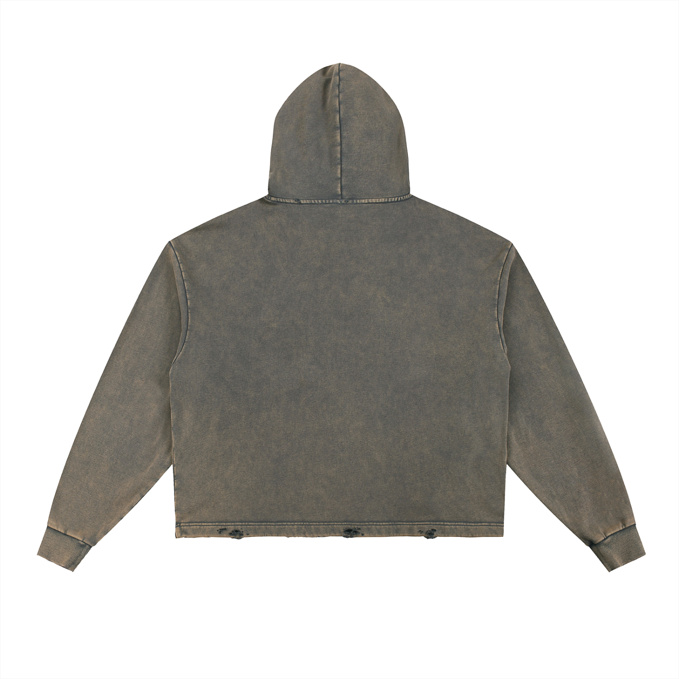 Vintage Washed Frayed-Hem Hoodie ODMPOD Novara Shop