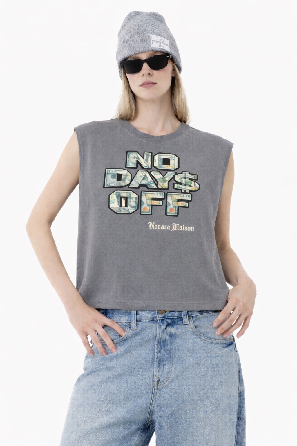 French Terry Boxy Tank Top ODMPOD Novara Studio