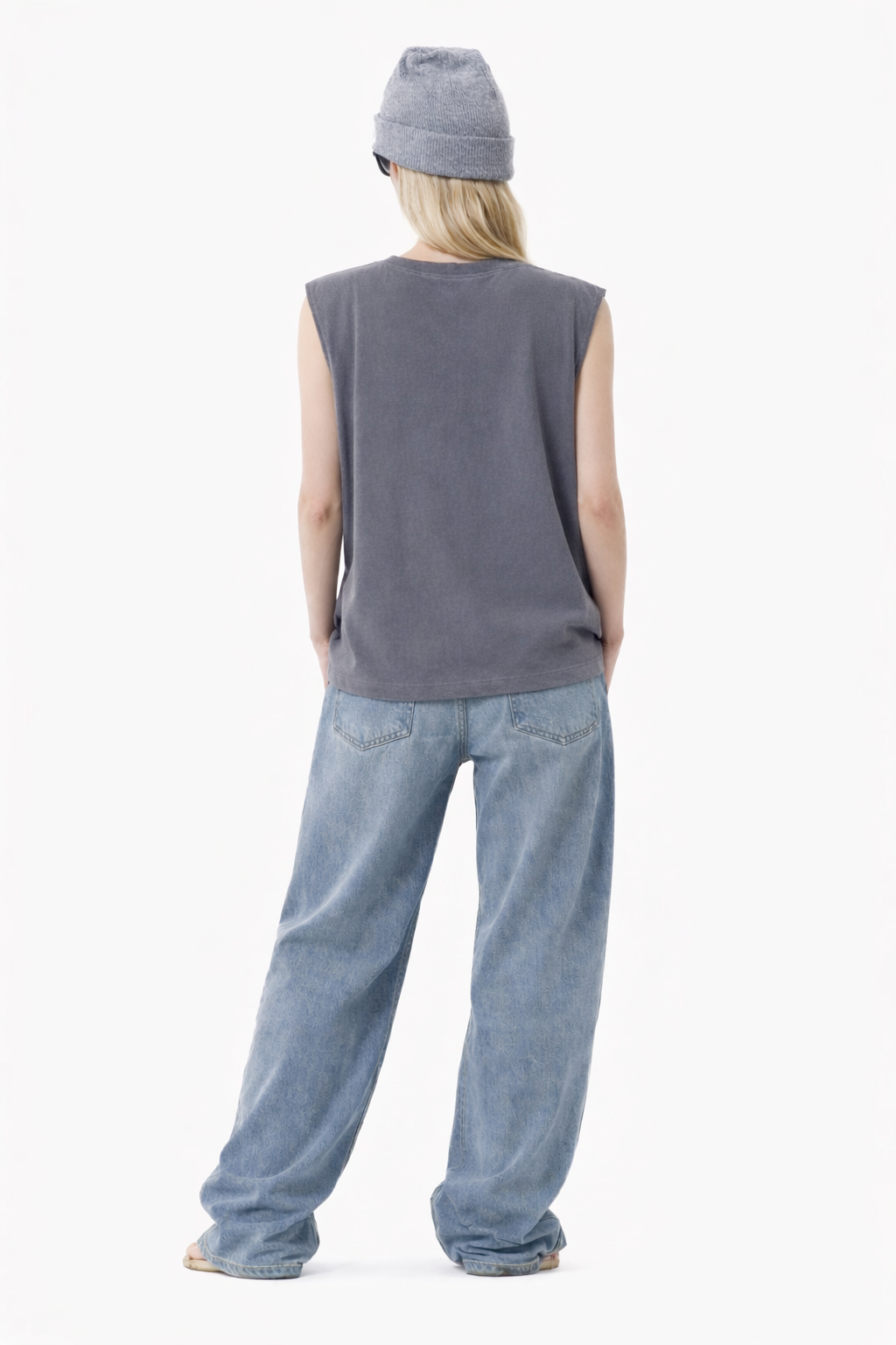 French Terry Boxy Tank Top ODMPOD Novara Studio