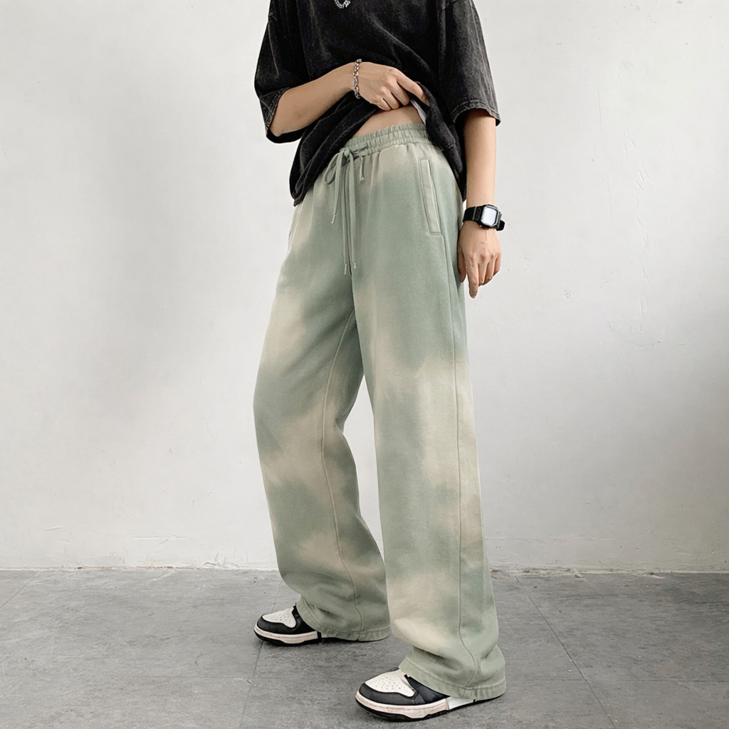 Sun Fade Raw Edge Straight-Leg Sweatpants Novara Shop Novara Studio