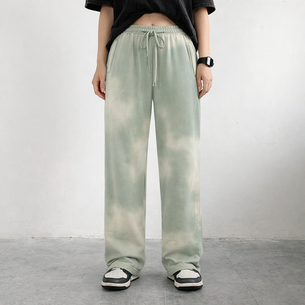 Sun Fade Raw Edge Straight-Leg Sweatpants Novara Shop Novara Studio