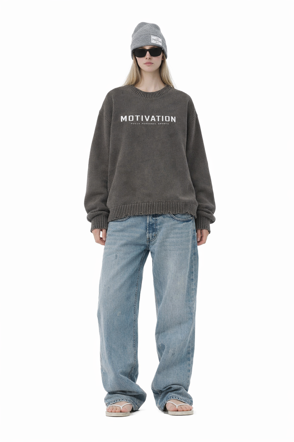 Vintage Washed Hand-Frayed Sweater Novara Shop Novara Studio