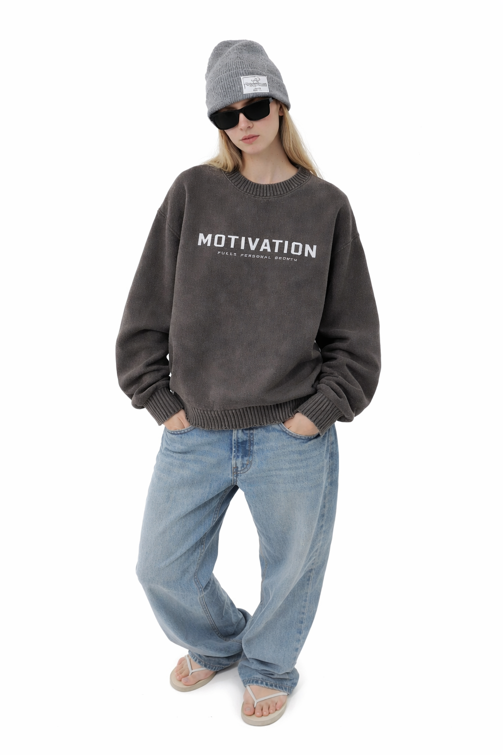 Vintage Washed Hand-Frayed Sweater Novara Shop Novara Studio