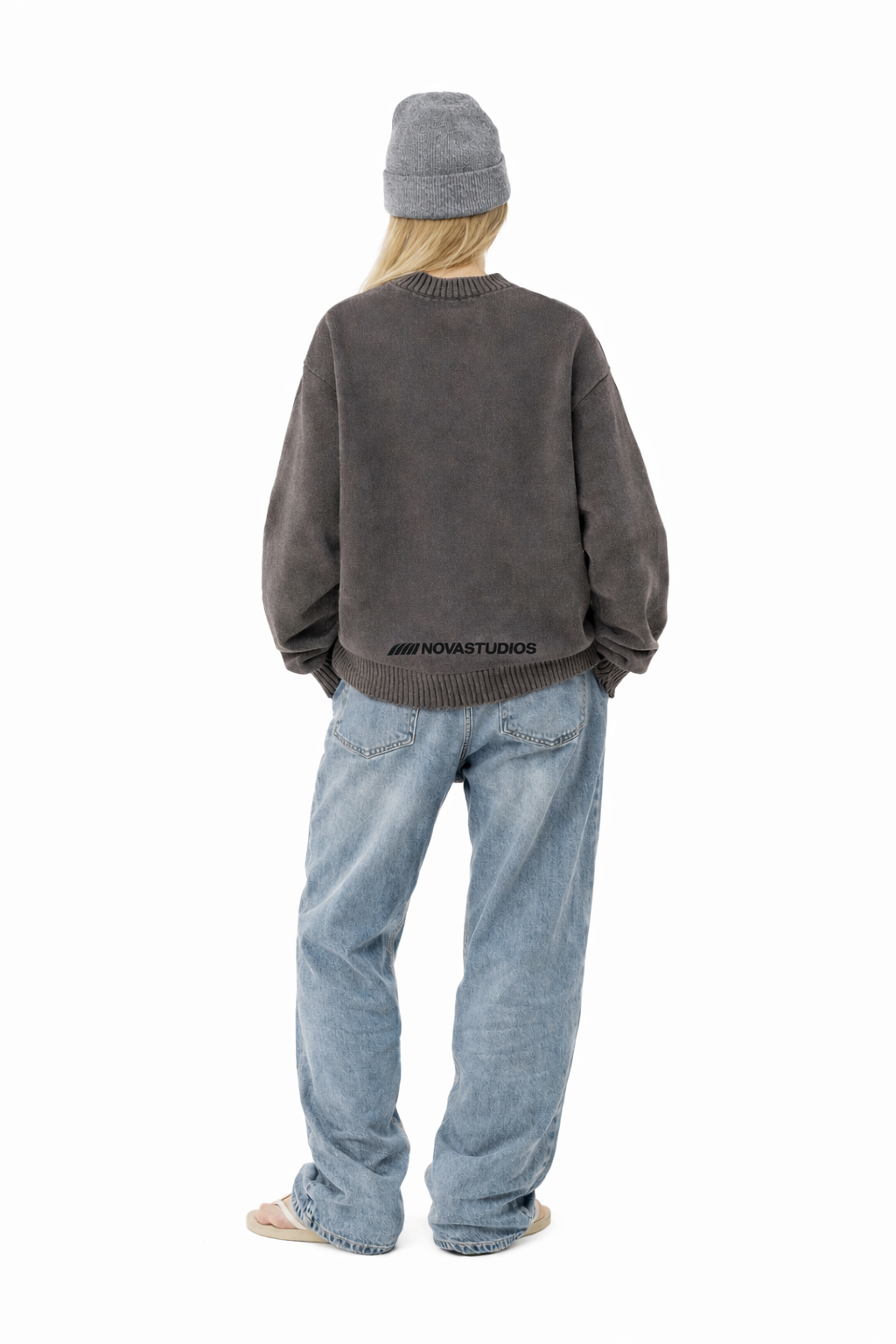 Vintage Washed Hand-Frayed Sweater Novara Shop Novara Studio