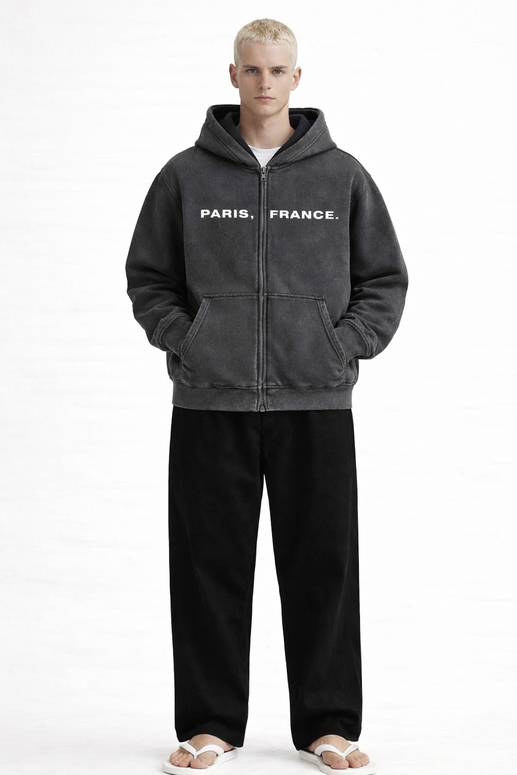 Zip-Through Boxy Fleece Hoodie Novara Shop Novara Studio