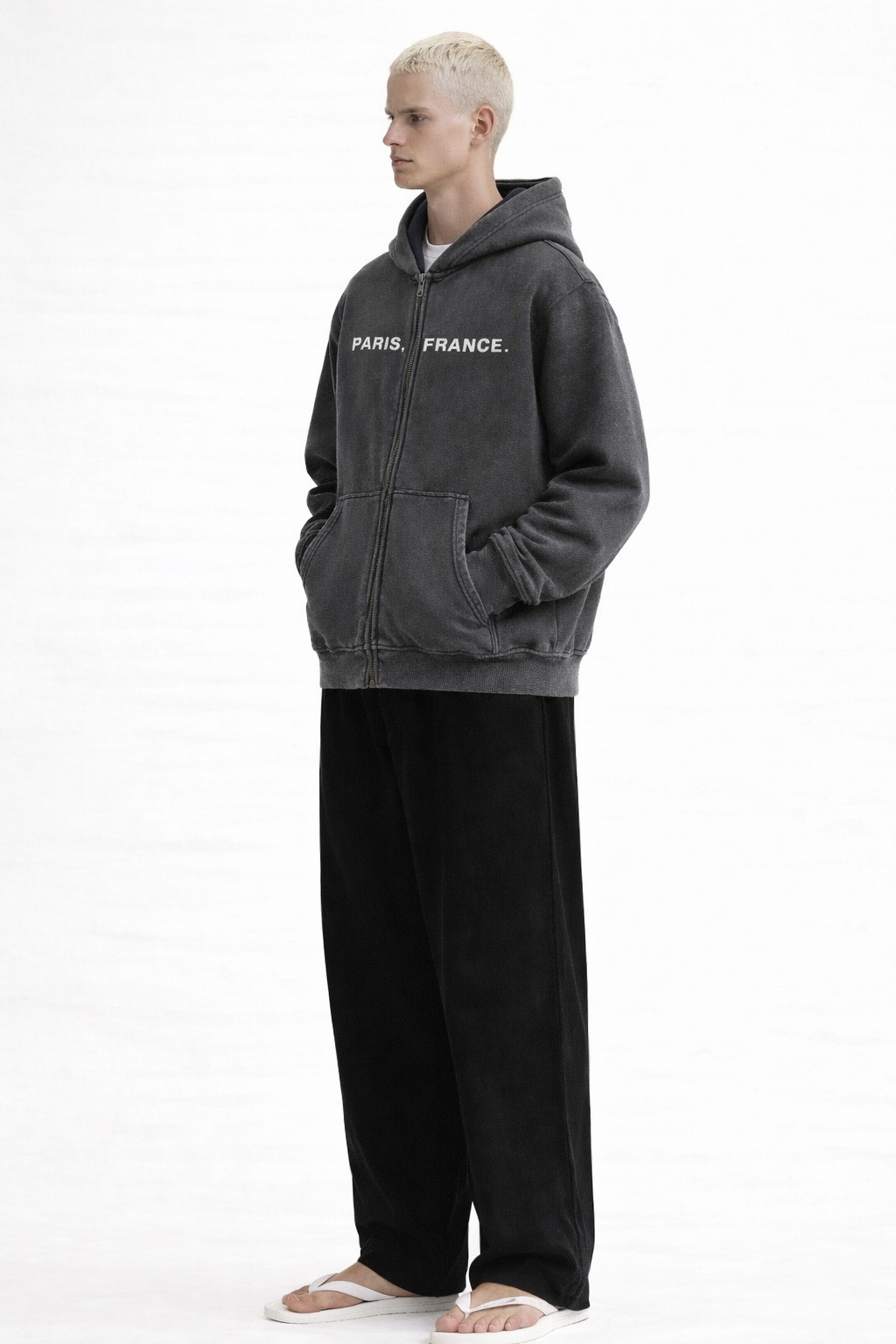 Zip-Through Boxy Fleece Hoodie Novara Shop Novara Studio