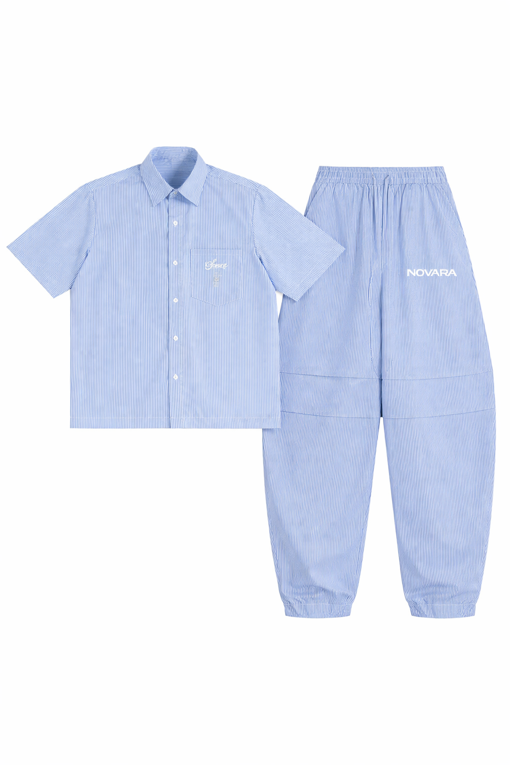 Oversized Vertical Stripe Boxy Shirt- Unisex ODMPOD Novara Studio