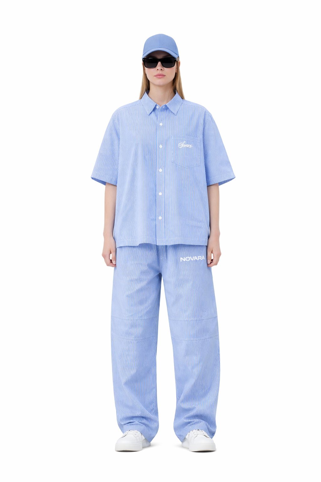 Oversized Vertical Stripe Boxy Shirt- Unisex ODMPOD Novara Studio