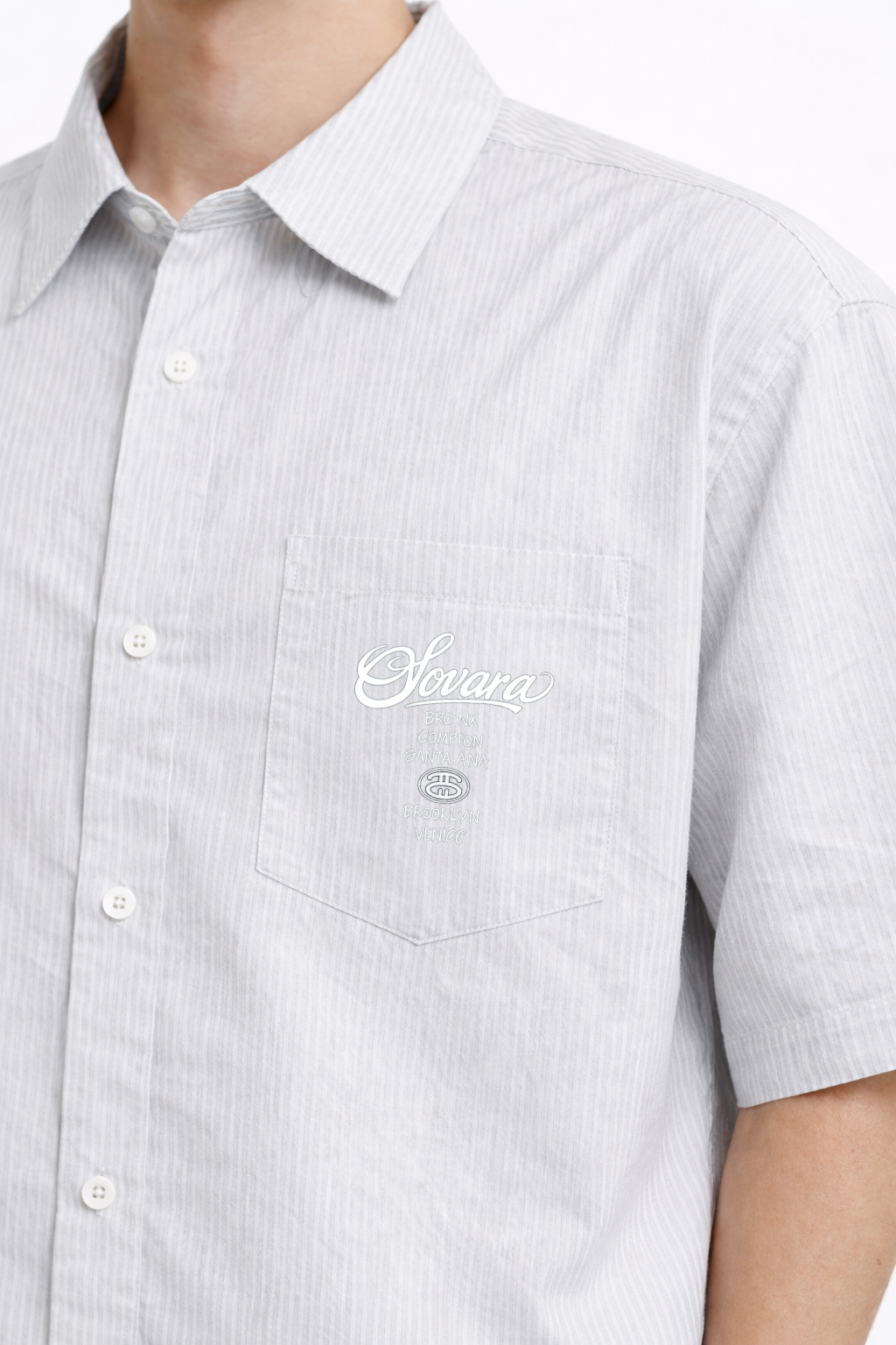 Oversized Vertical Stripe Boxy Shirt Novara Studio Novara Studio