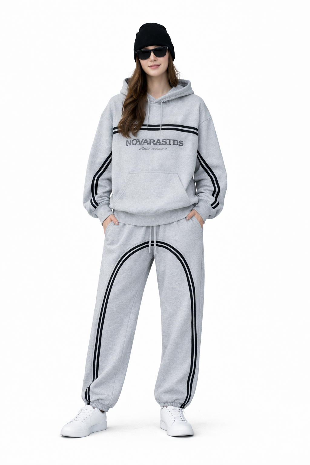 Sun Fade Contrast Tape Fleece Hoodie Novara Shop Novara Studio