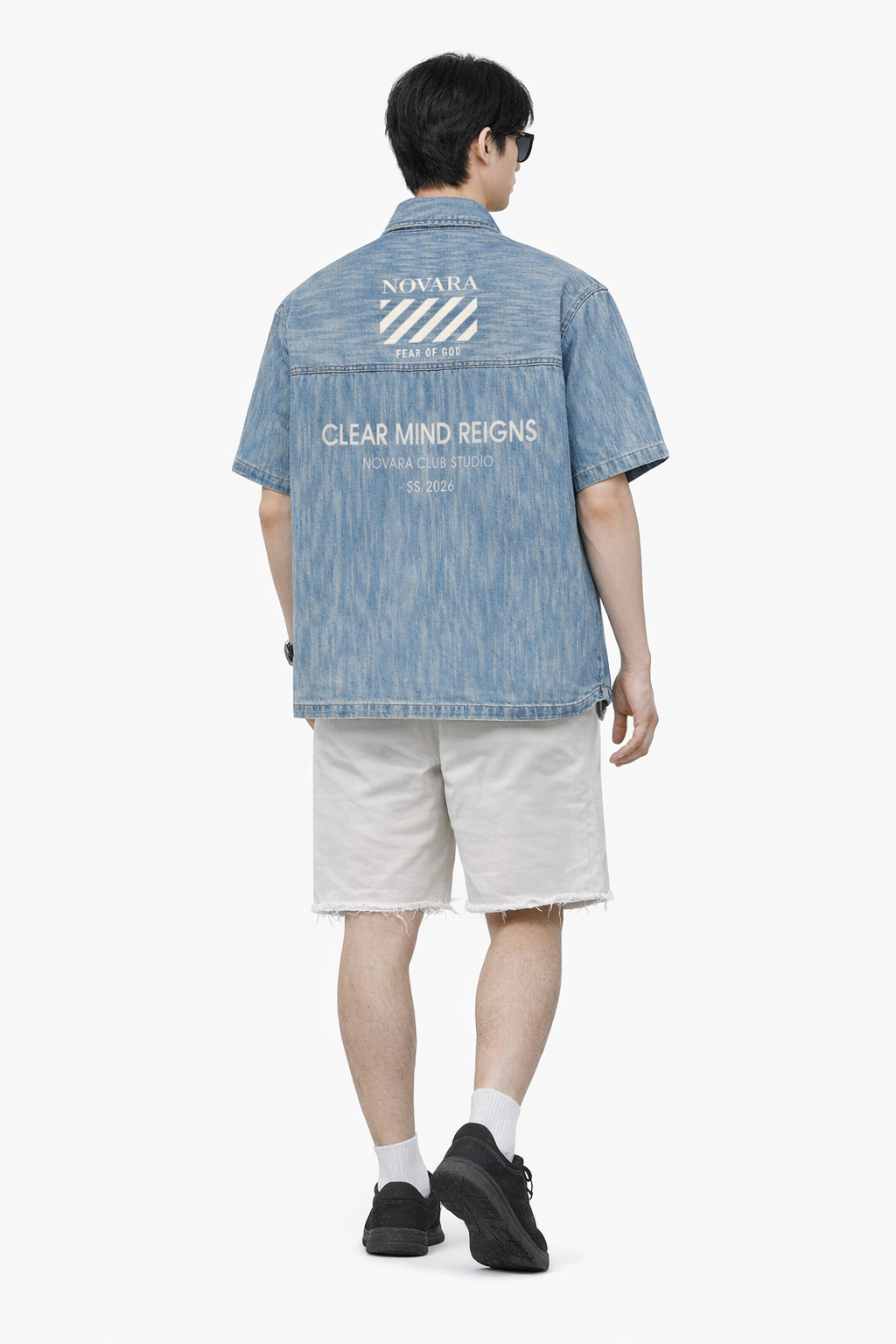 Distressed Wash Short-Sleeve Shirt Novara Shop Novara Studio