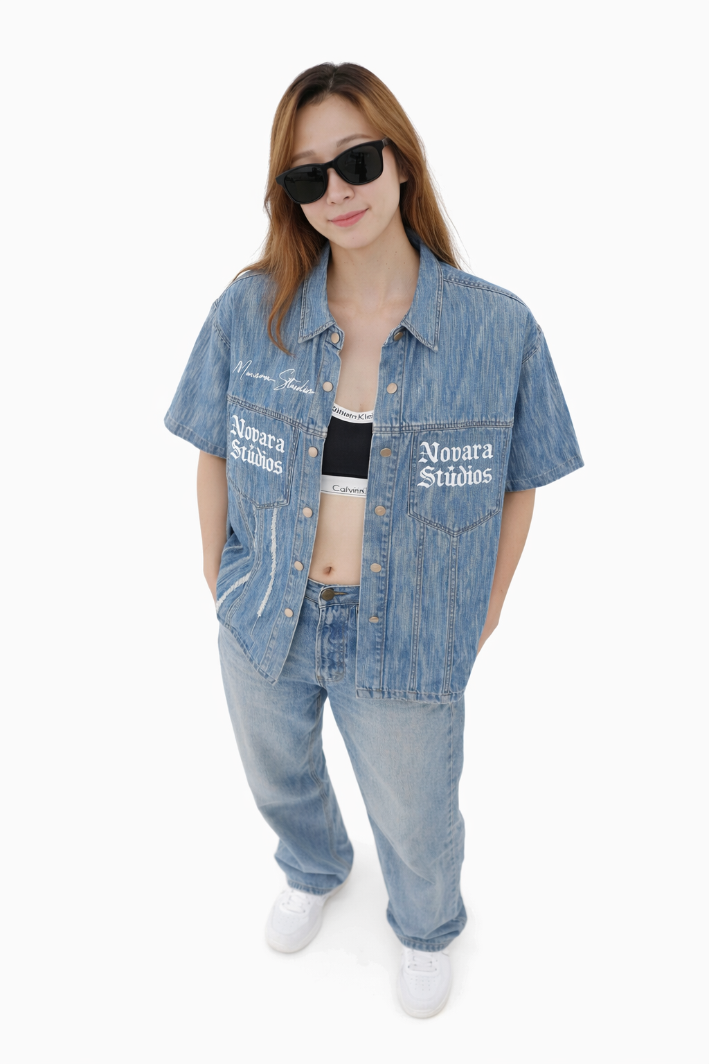 Distressed Wash Short-Sleeve Shirt Novara Shop Novara Studio