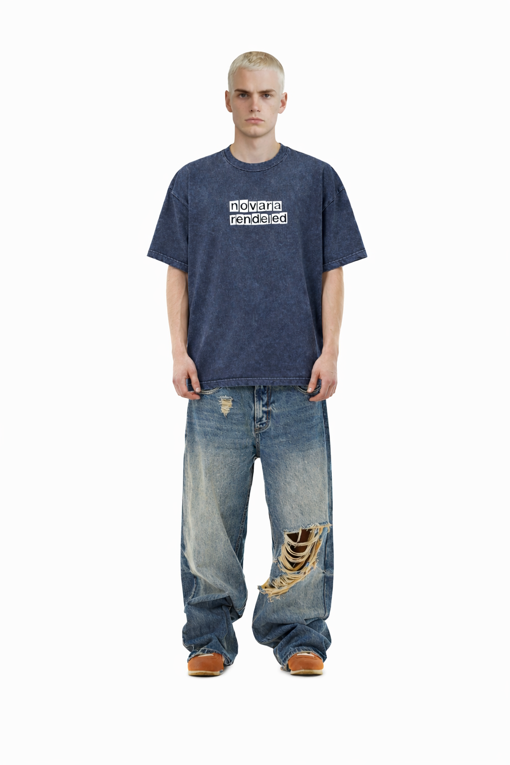 Mineral Wash Boxy Cotton T-Shirt Novara Shop Novara Studio