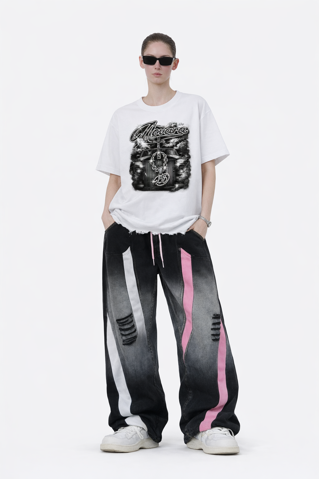 Wash Boxy Distressed Hem T-Shirt Novara Shop Novara Studio