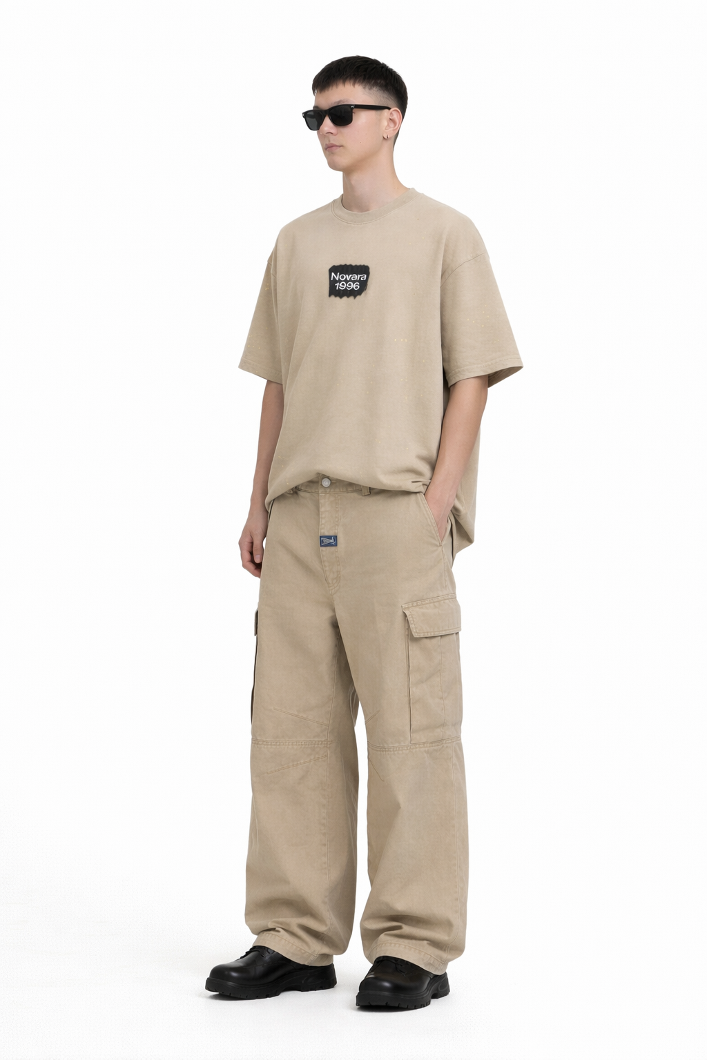 Hand-Frayed Sunfade Paint Splatter T-Shirt Novara Shop Novara Studio