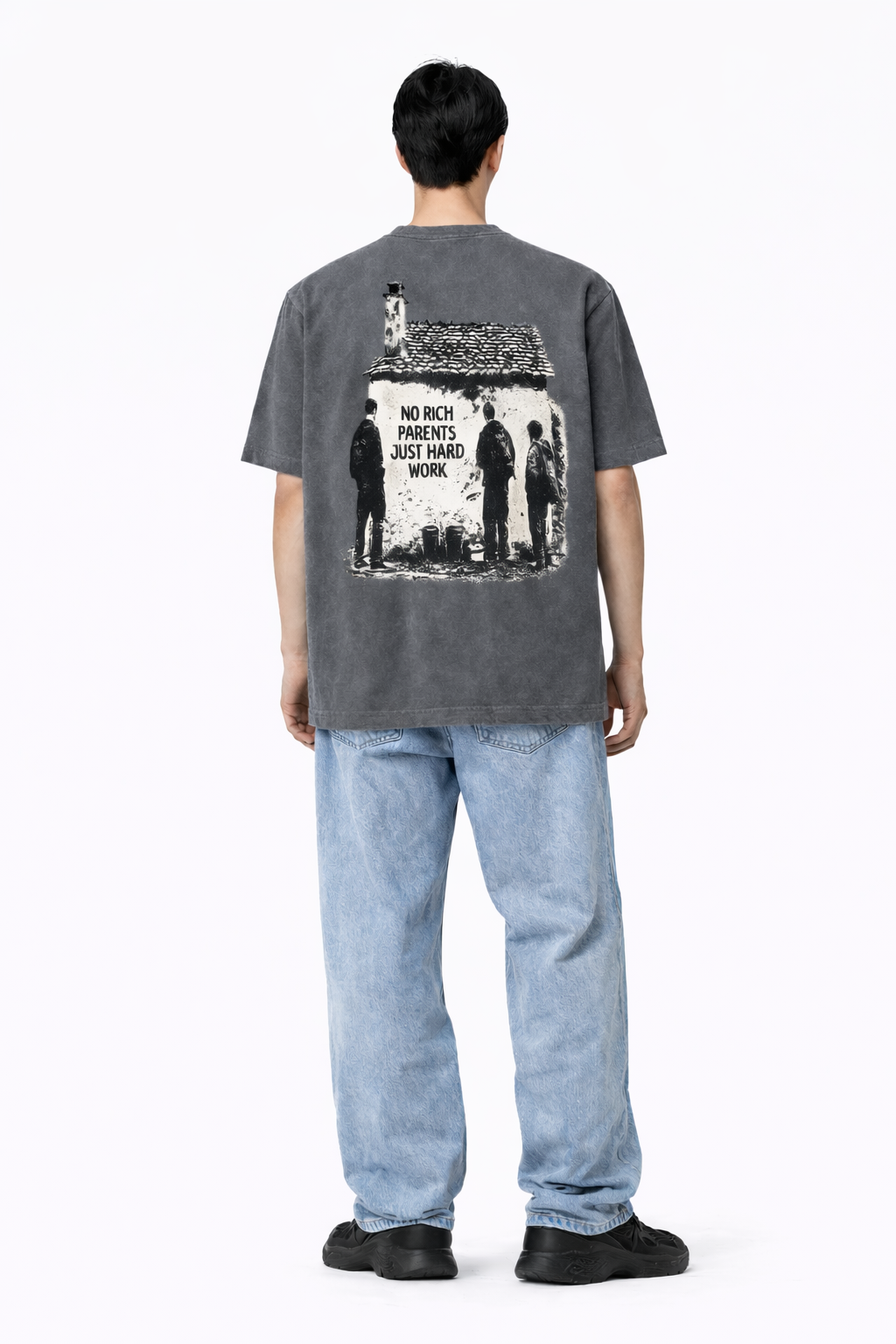 Snow Washed Oversized Cotton T-Shirt Novara Studio Novara Studio