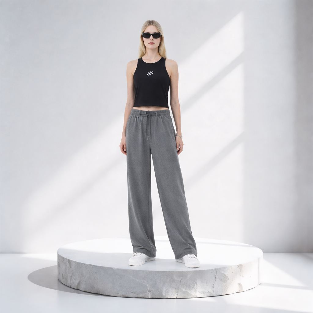 Vintage Washed Gradient Straight-Leg Sweatpants Novara Studio Novara Studio