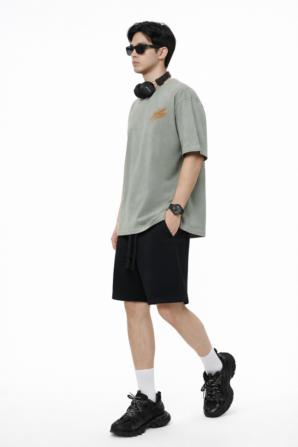 “I” Shape Gradient Washed T-Shirt ODMPOD Novara Studio