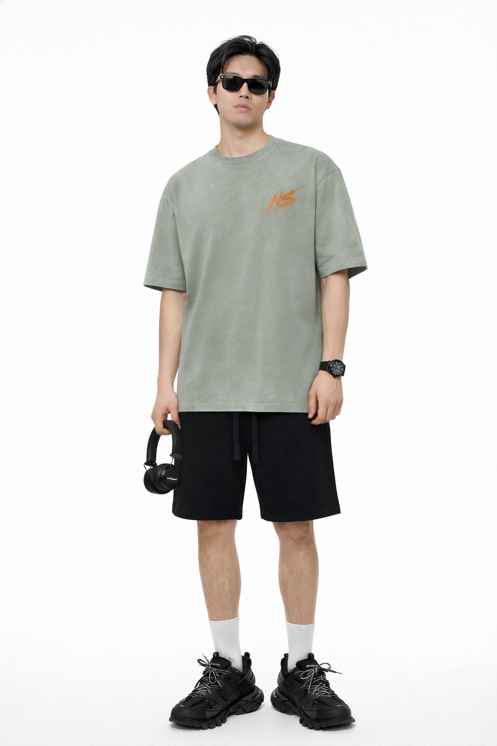 “I” Shape Gradient Washed T-Shirt ODMPOD Novara Studio