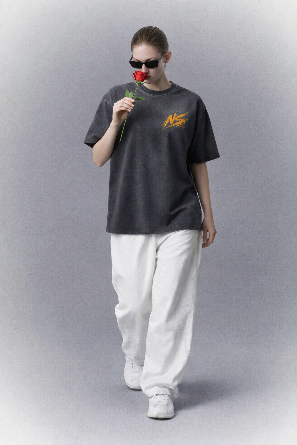 “I” Shape Gradient Washed T-Shirt ODMPOD Novara Studio