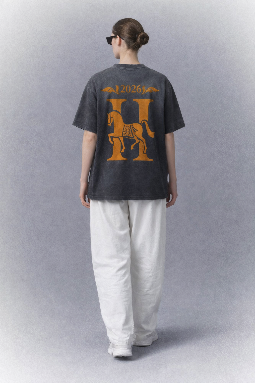 “I” Shape Gradient Washed T-Shirt ODMPOD Novara Studio