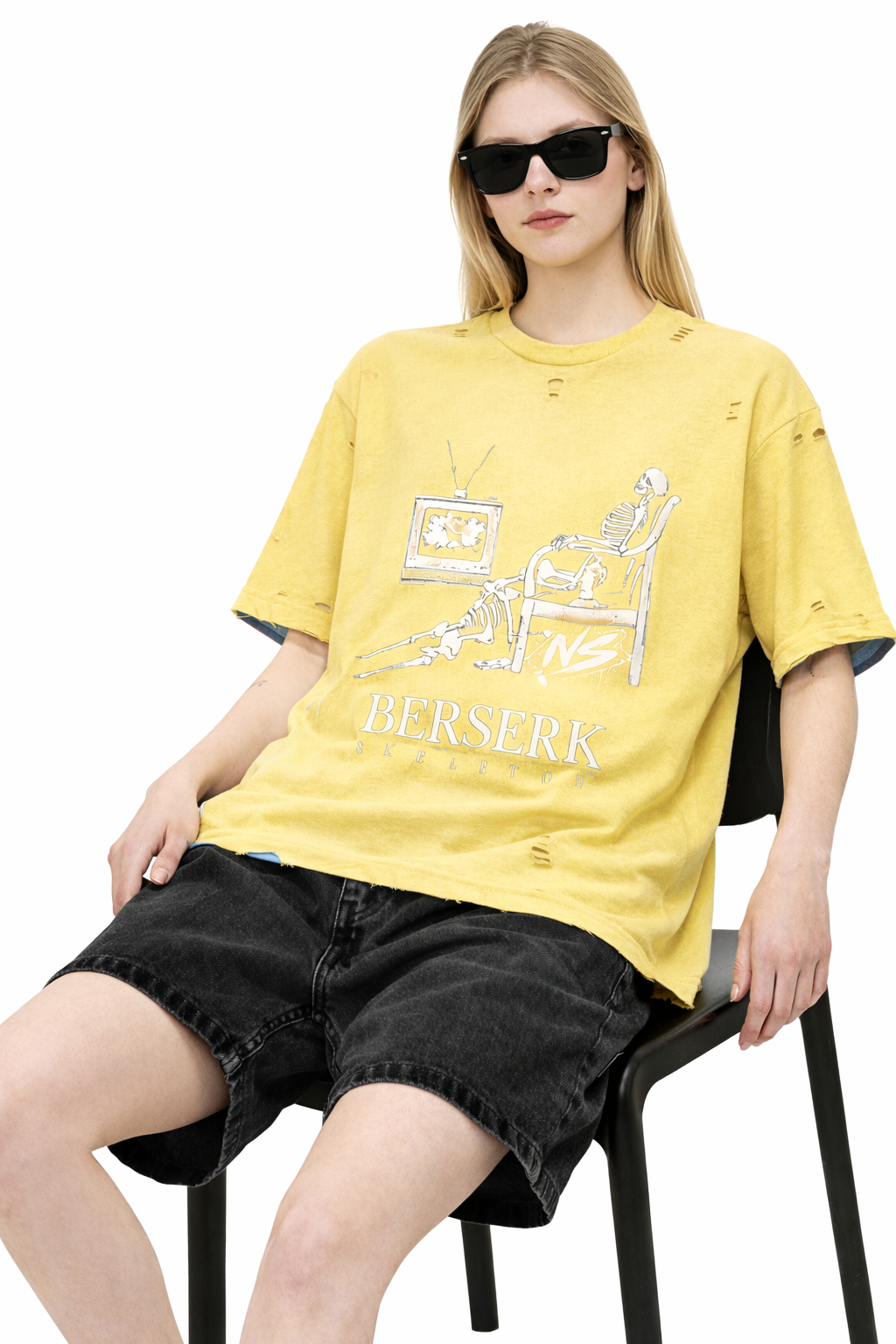 Hand-frayed Reversible T-shirt ODMPOD Novara Studio