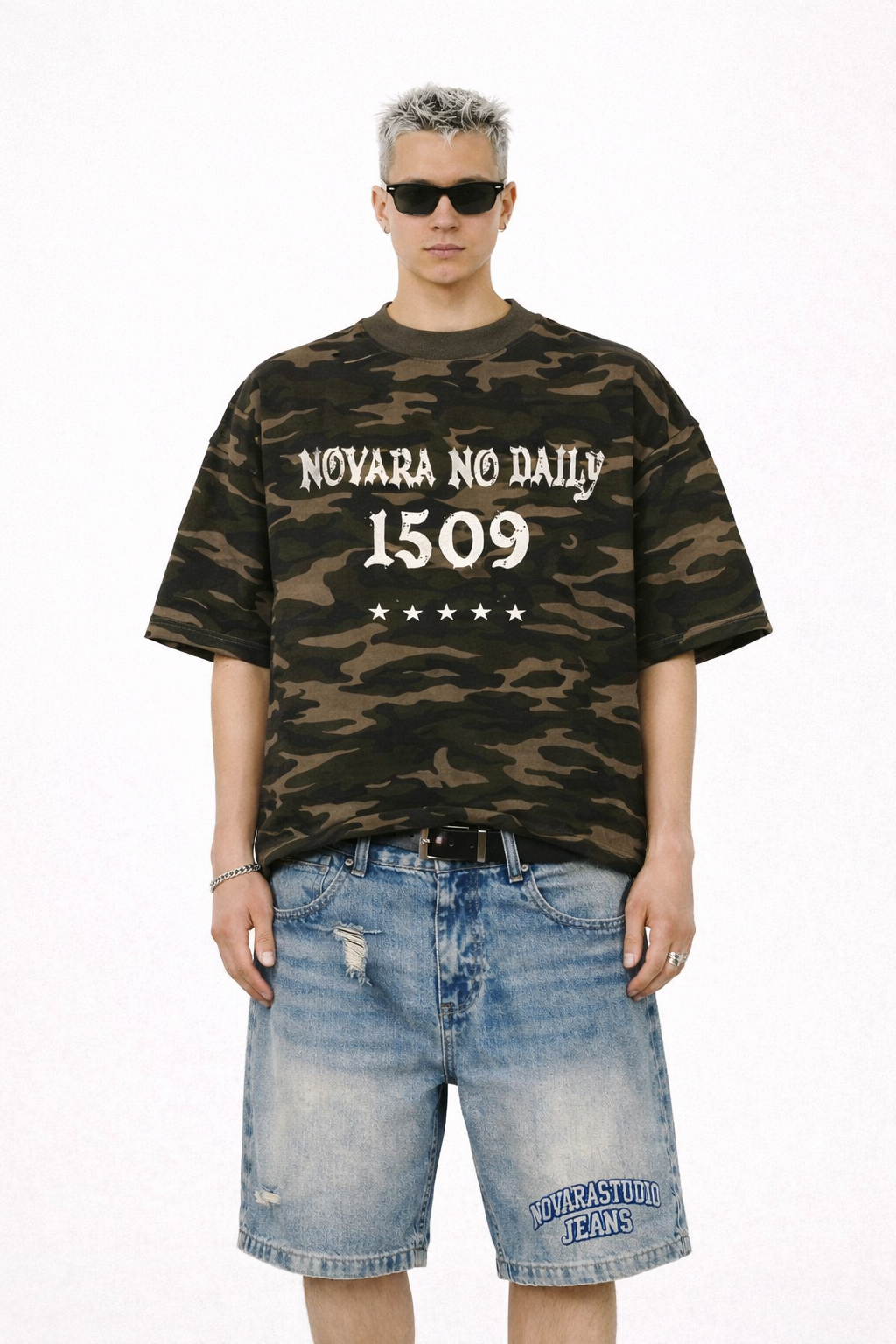 Camo Boxy Tee - Novara Studio