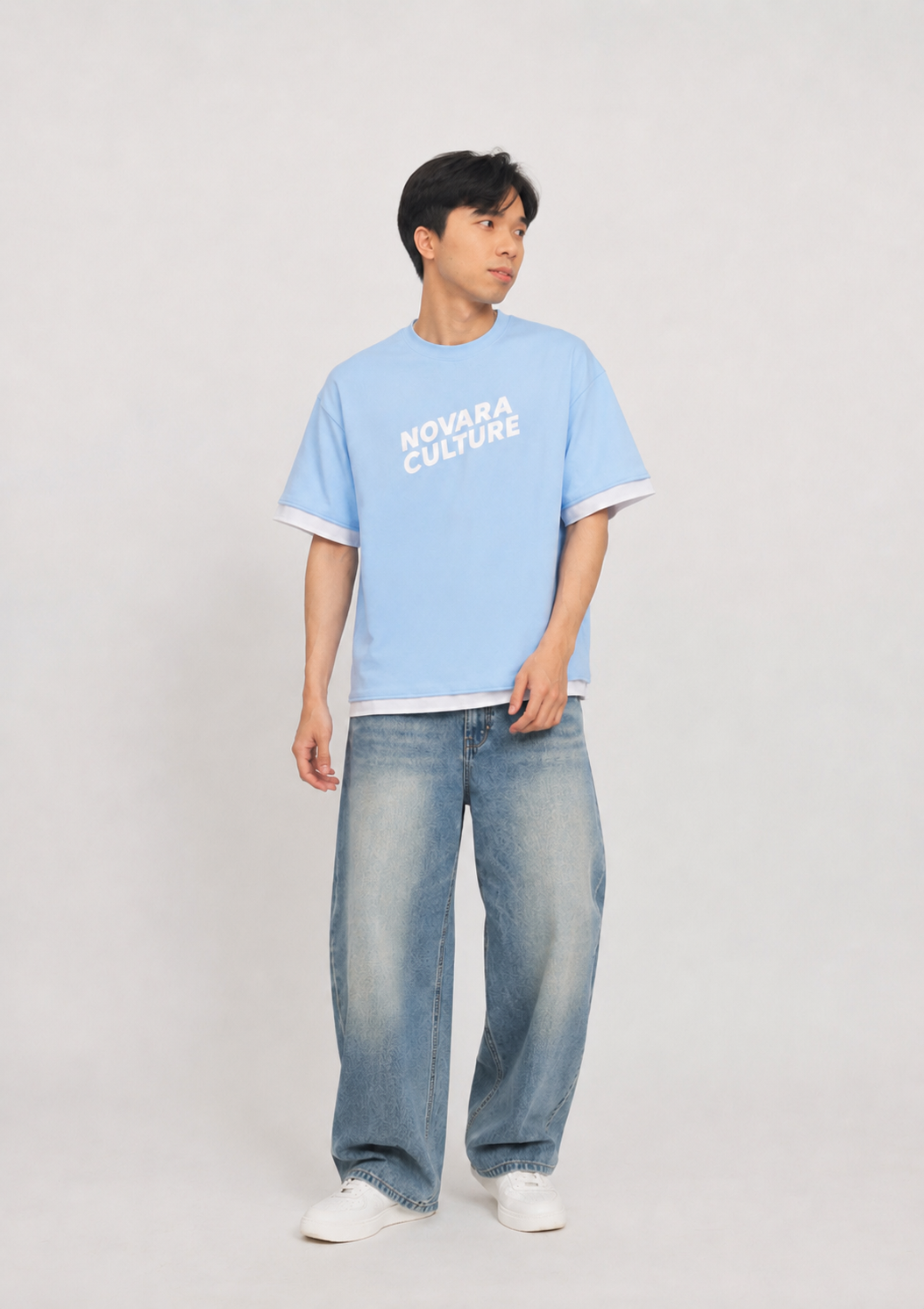 Unisex Boxy Color Block T-Shirt ODMPOD Novara Studio