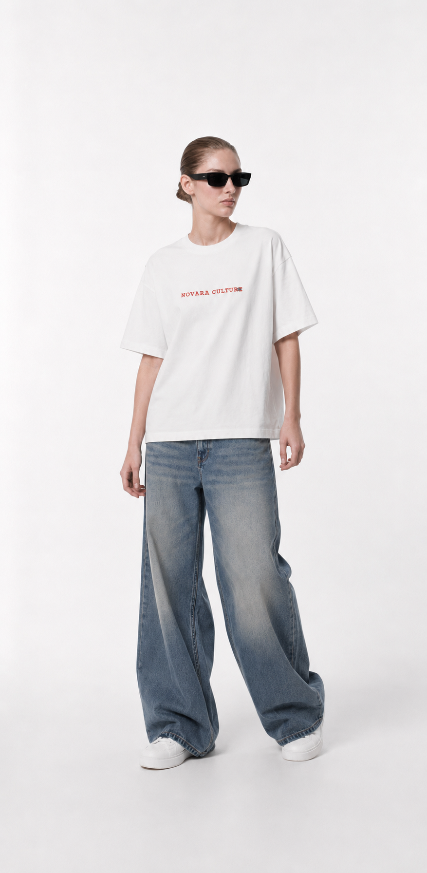Unisex Boxy Drop Shoulder Crop T-Shirt ODMPOD Novara Studio