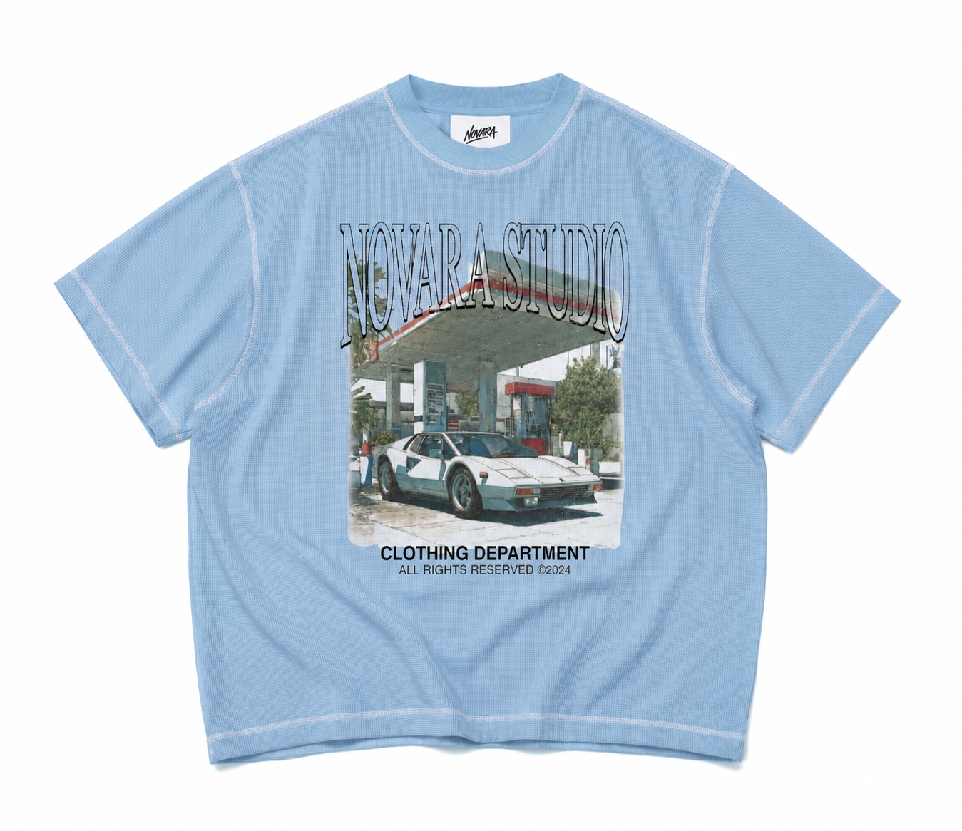 Retro Waffle Boxy Tee Novara Studio Novara Studio