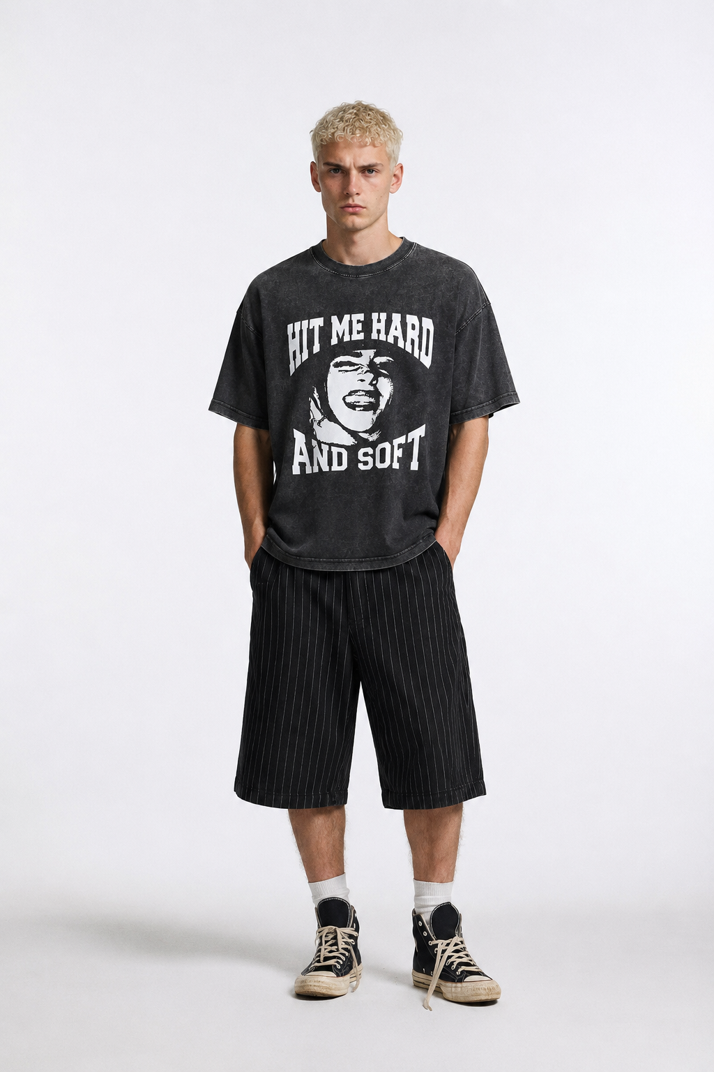 Mineral Wash Boxy Cotton T-Shirt ODMPOD Novara Studio