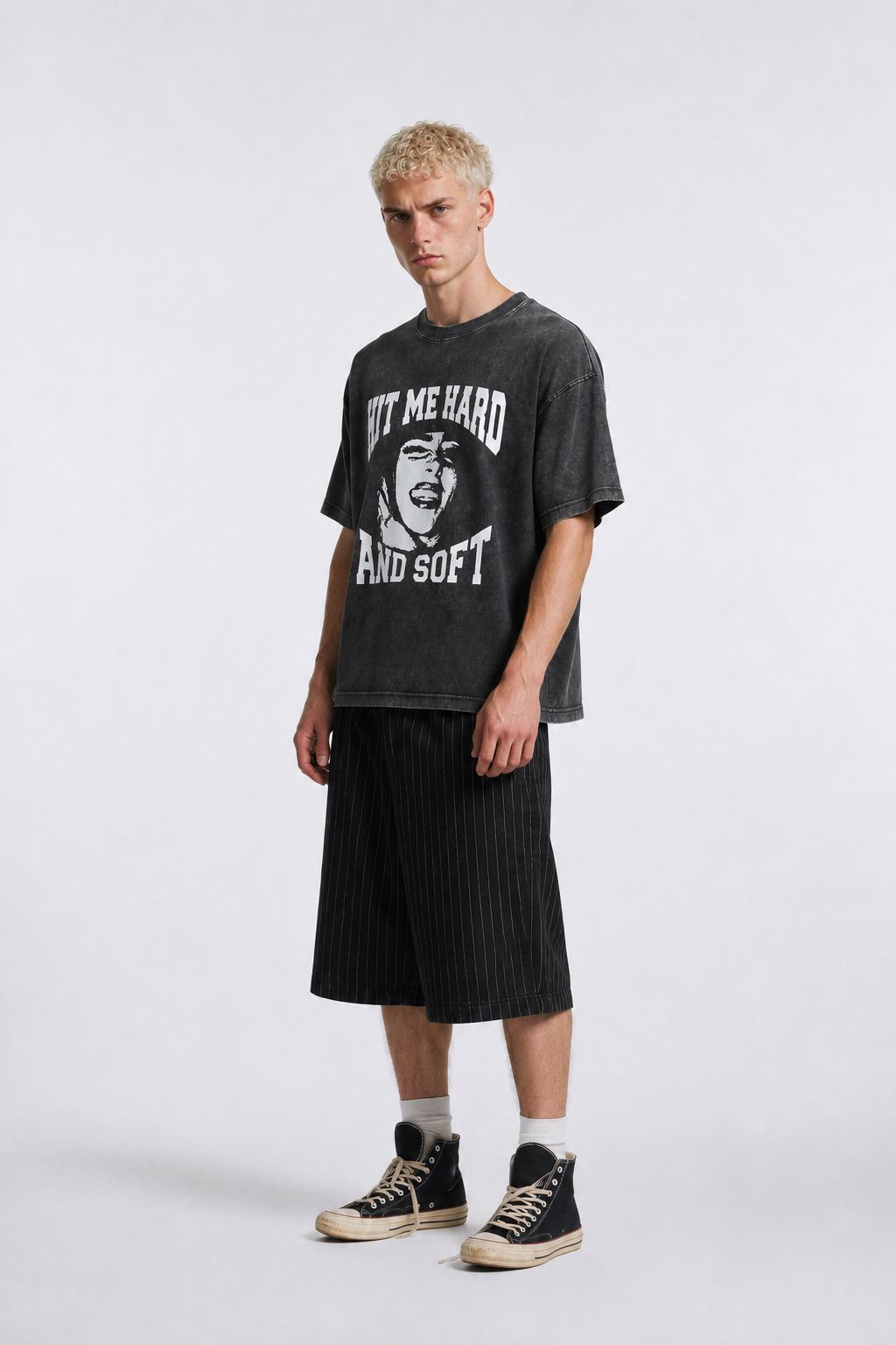 Mineral Wash Boxy Cotton T-Shirt ODMPOD Novara Studio