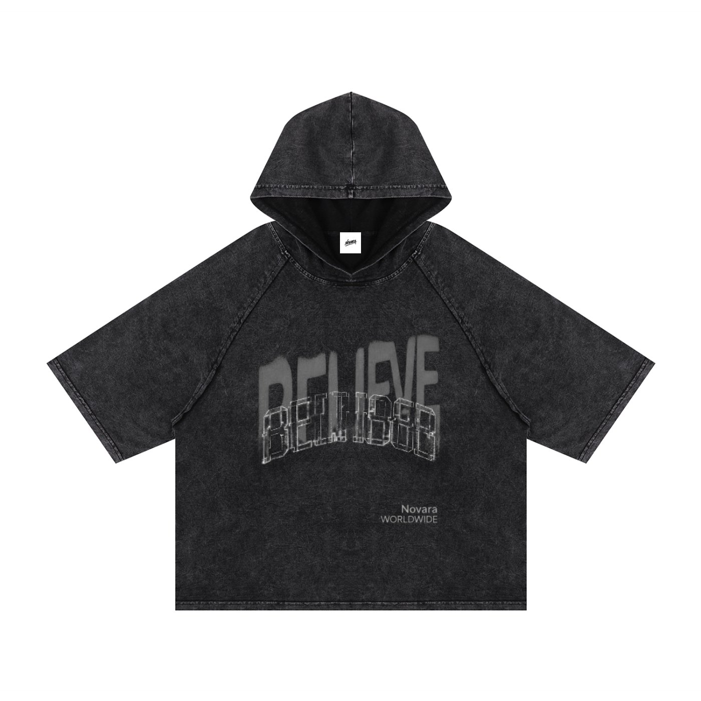 Snow Washed Hooded Boxy T-Shirt ODMPOD Novara Shop