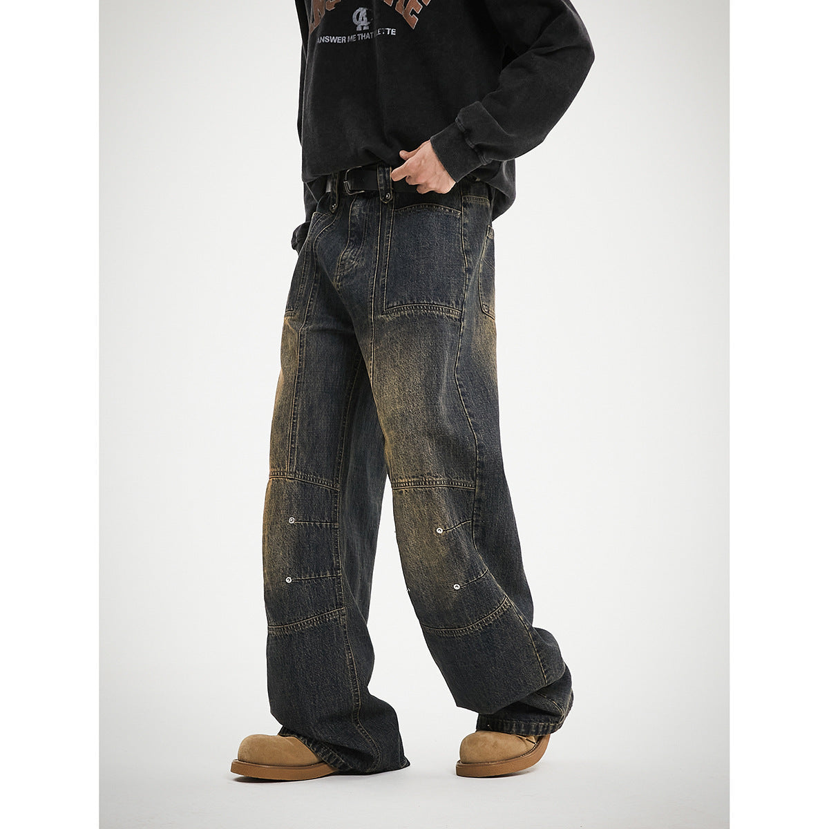 Fashion American Retro Jeans For Men And Women