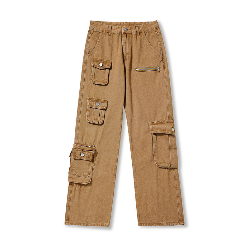 Retro Hip Hop Multi-pocket Cargo Pants Male Novara Shop Novara Shop