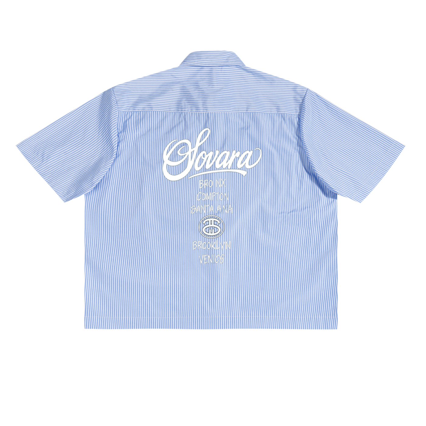 Oversized Vertical Stripe Boxy Shirt ODMPOD Novara Shop