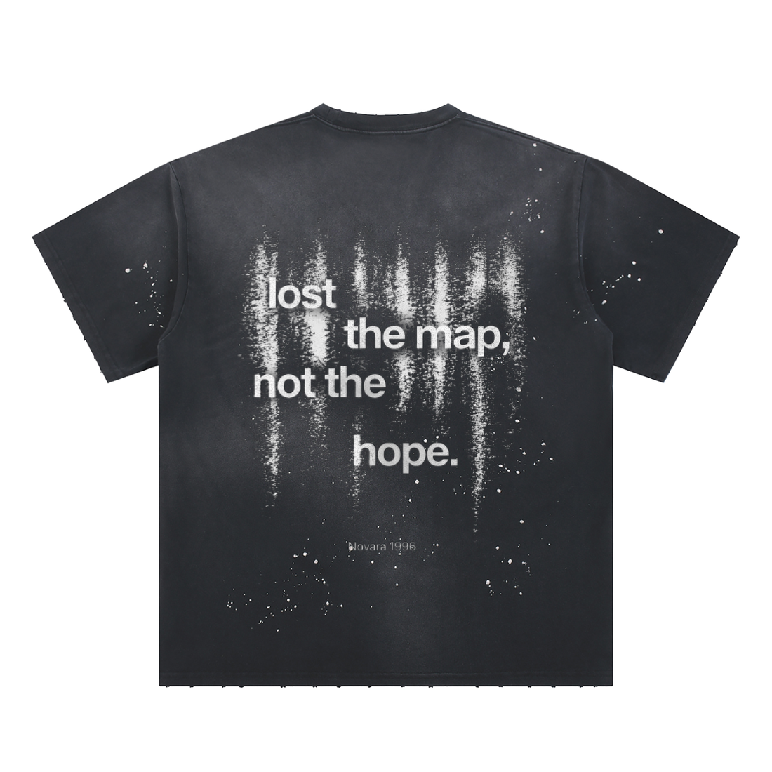 Novara Hand-Frayed Sunfade Paint Splatter T-Shirt ODMPOD Novara Shop