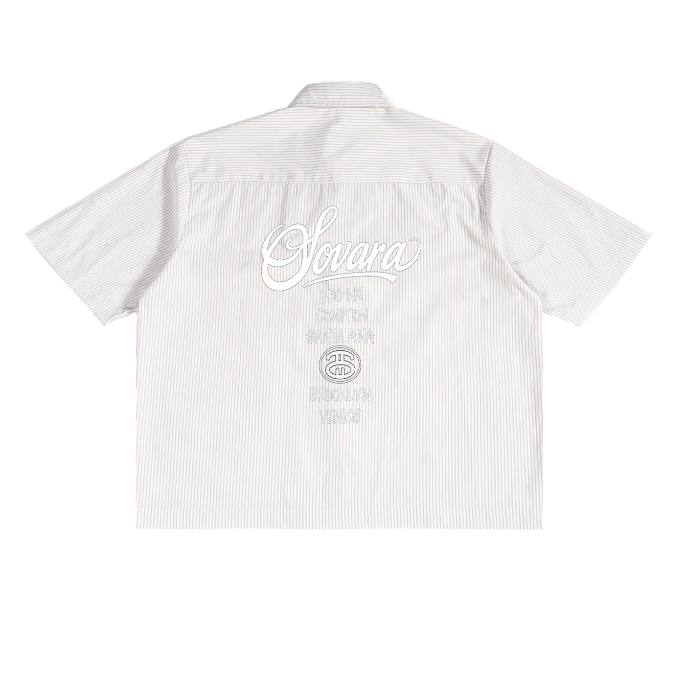 Oversized Vertical Stripe Boxy Shirt ODMPOD Novara Shop