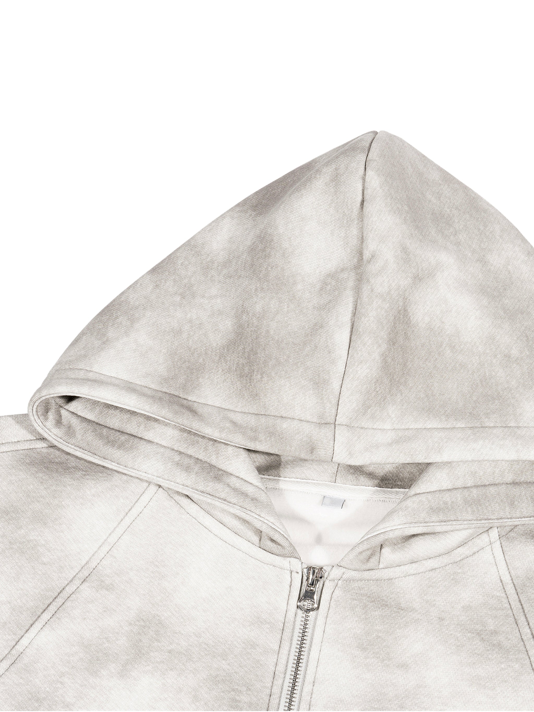 Dirty Washed Zip-Up Fleece Hoodie ODMPOD Novara Studio