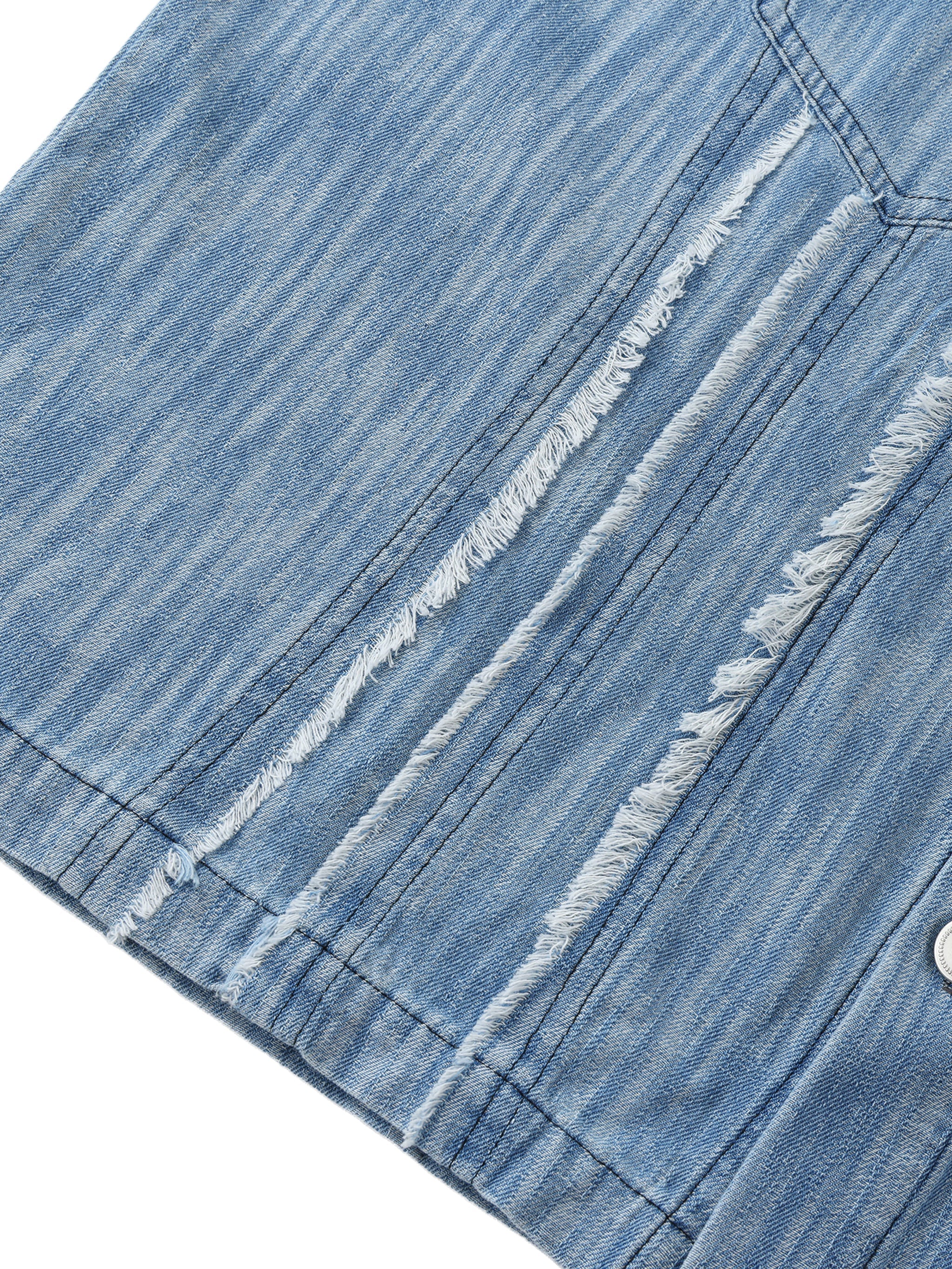 Distressed Wash Short-Sleeve Shirt ODMPOD Novara Shop