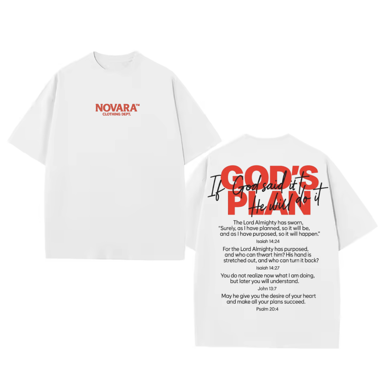 NOVARA™ GOD’S PLAN Graphic Oversized Tee — Faith Statement &amp; Modern Streetwear Novara Shop   Novara Shop