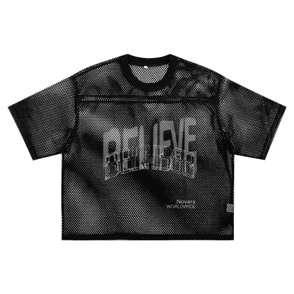 See-through Boxy Net T-Shirt ODMPOD   Novara Shop