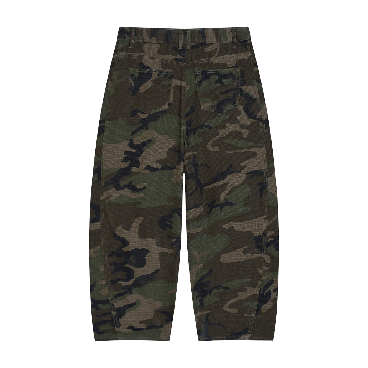 Men’s Camo Barrel Leg Cargo Pants ODMPOD   Novara Studio