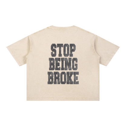 Stop Being Broke Boxy Tee - Novarashop