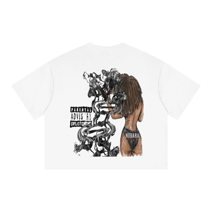 Unisex Boxy Drop Shoulder Crop T-Shirt ODMPOD   Novara Studio